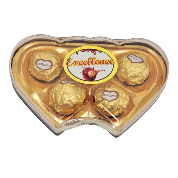 Excellence Twin Heart 5 Pcs Chocolate Box